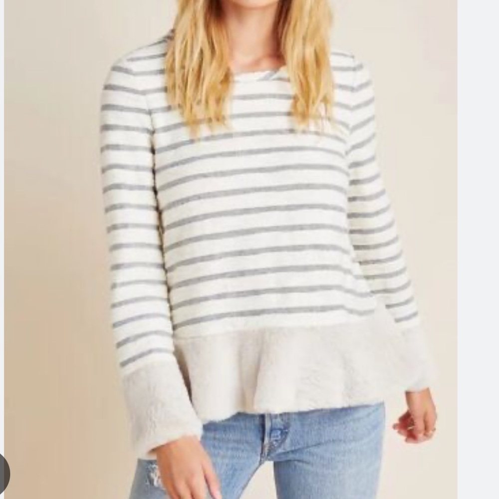 Maeve Anthropologie Stripped‎ Sweater Longsleeve Size XS